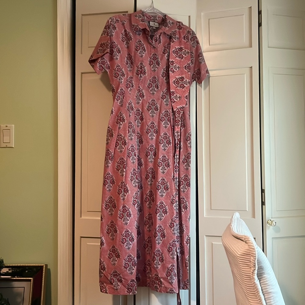 Multicolored Scarlet Sonata Caro Dress floral red cotton Tuckernuck. - Picture 2 of 5